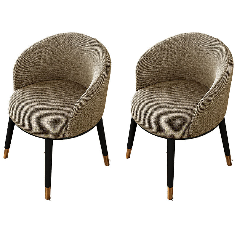 Contemporary Leather Home Arm Chair Solid Back Matte Finish Dining Chair Light Khaki 2 Piece Set Clearhalo ' kitchen&dining_furn' 'Dining Chairs' 'Dining Tables & Seating' 'dining_chair' 'furn' 'furn_dining_chair' 'Furniture' 'furniture_dining_chair' 'Kitchen & Dining Furniture' 'kitchen' 4457976