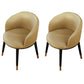 Contemporary Leather Home Arm Chair Solid Back Matte Finish Dining Chair Dark Khaki 2 Piece Set Clearhalo ' kitchen&dining_furn' 'Dining Chairs' 'Dining Tables & Seating' 'dining_chair' 'furn' 'furn_dining_chair' 'Furniture' 'furniture_dining_chair' 'Kitchen & Dining Furniture' 'kitchen' 4457979