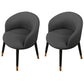 Contemporary Leather Home Arm Chair Solid Back Matte Finish Dining Chair Silver Gray 2 Piece Set Clearhalo ' kitchen&dining_furn' 'Dining Chairs' 'Dining Tables & Seating' 'dining_chair' 'furn' 'furn_dining_chair' 'Furniture' 'furniture_dining_chair' 'Kitchen & Dining Furniture' 'kitchen' 4457981