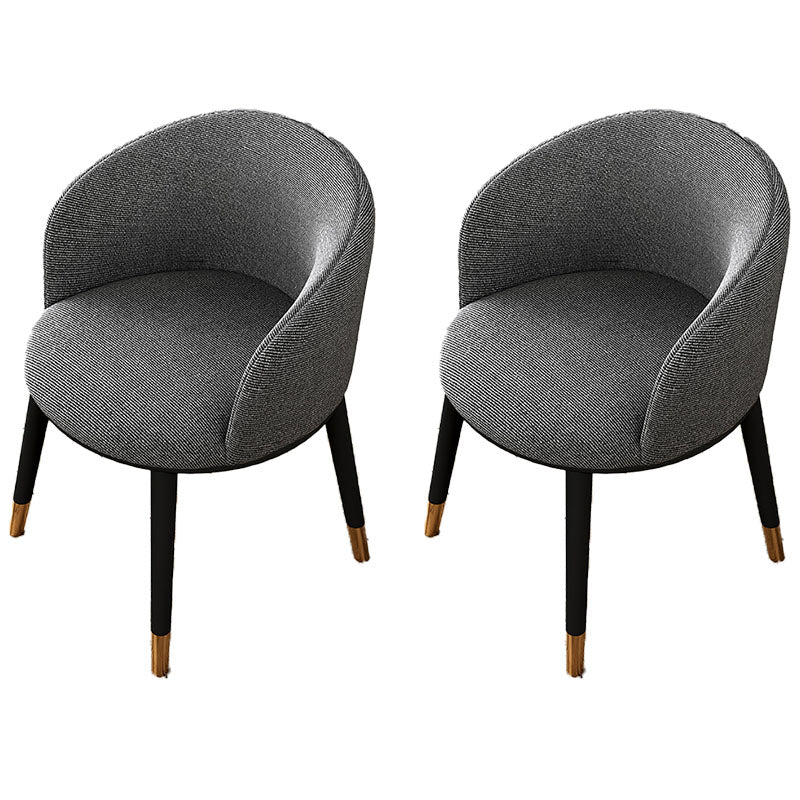 Contemporary Leather Home Arm Chair Solid Back Matte Finish Dining Chair Smoke Gray 2 Piece Set Clearhalo ' kitchen&dining_furn' 'Dining Chairs' 'Dining Tables & Seating' 'dining_chair' 'furn' 'furn_dining_chair' 'Furniture' 'furniture_dining_chair' 'Kitchen & Dining Furniture' 'kitchen' 4457982
