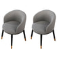 Contemporary Leather Home Arm Chair Solid Back Matte Finish Dining Chair Grey 2 Piece Set Clearhalo ' kitchen&dining_furn' 'Dining Chairs' 'Dining Tables & Seating' 'dining_chair' 'furn' 'furn_dining_chair' 'Furniture' 'furniture_dining_chair' 'Kitchen & Dining Furniture' 'kitchen' 4457983