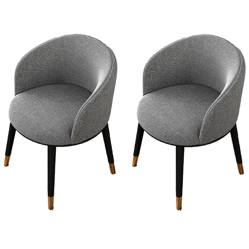 Contemporary Leather Home Arm Chair Solid Back Matte Finish Dining Chair Light Gray 2 Piece Set Clearhalo ' kitchen&dining_furn' 'Dining Chairs' 'Dining Tables & Seating' 'dining_chair' 'furn' 'furn_dining_chair' 'Furniture' 'furniture_dining_chair' 'Kitchen & Dining Furniture' 'kitchen' 4457985