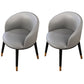 Contemporary Leather Home Arm Chair Solid Back Matte Finish Dining Chair Pewter 2 Piece Set Clearhalo ' kitchen&dining_furn' 'Dining Chairs' 'Dining Tables & Seating' 'dining_chair' 'furn' 'furn_dining_chair' 'Furniture' 'furniture_dining_chair' 'Kitchen & Dining Furniture' 'kitchen' 4457987