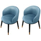 Contemporary Leather Home Arm Chair Solid Back Matte Finish Dining Chair Denim Blue 2 Piece Set Clearhalo ' kitchen&dining_furn' 'Dining Chairs' 'Dining Tables & Seating' 'dining_chair' 'furn' 'furn_dining_chair' 'Furniture' 'furniture_dining_chair' 'Kitchen & Dining Furniture' 'kitchen' 4457988