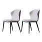 Contemporary Design Wingback Armless Side Chairs Leather Dining Side Chair Beige 2 Piece Set Clearhalo ' kitchen&dining_furn' 'Dining Chairs' 'Dining Tables & Seating' 'dining_chair' 'furn' 'furn_dining_chair' 'Furniture' 'furniture_dining_chair' 'Kitchen & Dining Furniture' 'kitchen' 4458039