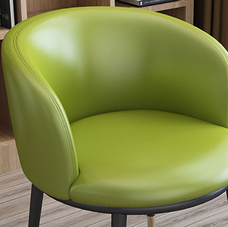 Contemporary Home Leather Arm Chair Solid Back Matte Finish Dining Chair Clearhalo ' kitchen&dining_furn' 'Dining Chairs' 'Dining Tables & Seating' 'dining_chair' 'furn' 'furn_dining_chair' 'Furniture' 'furniture_dining_chair' 'Kitchen & Dining Furniture' 'kitchen' 4458048