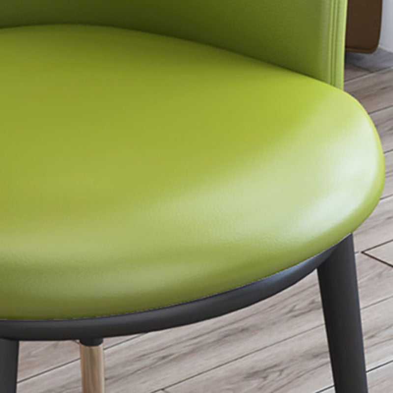 Contemporary Home Leather Arm Chair Solid Back Matte Finish Dining Chair Clearhalo ' kitchen&dining_furn' 'Dining Chairs' 'Dining Tables & Seating' 'dining_chair' 'furn' 'furn_dining_chair' 'Furniture' 'furniture_dining_chair' 'Kitchen & Dining Furniture' 'kitchen' 4458055