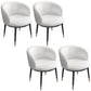 Contemporary Home Leather Arm Chair Solid Back Matte Finish Dining Chair White 4 Piece Set Clearhalo ' kitchen&dining_furn' 'Dining Chairs' 'Dining Tables & Seating' 'dining_chair' 'furn' 'furn_dining_chair' 'Furniture' 'furniture_dining_chair' 'Kitchen & Dining Furniture' 'kitchen' 4458061