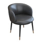 Contemporary Home Leather Arm Chair Solid Back Matte Finish Dining Chair Smoke Gray 1 Piece Clearhalo ' kitchen&dining_furn' 'Dining Chairs' 'Dining Tables & Seating' 'dining_chair' 'furn' 'furn_dining_chair' 'Furniture' 'furniture_dining_chair' 'Kitchen & Dining Furniture' 'kitchen' 4458062