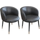 Contemporary Home Leather Arm Chair Solid Back Matte Finish Dining Chair Smoke Gray 2 Piece Set Clearhalo ' kitchen&dining_furn' 'Dining Chairs' 'Dining Tables & Seating' 'dining_chair' 'furn' 'furn_dining_chair' 'Furniture' 'furniture_dining_chair' 'Kitchen & Dining Furniture' 'kitchen' 4458063