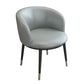 Contemporary Home Leather Arm Chair Solid Back Matte Finish Dining Chair Light Gray 1 Piece Clearhalo ' kitchen&dining_furn' 'Dining Chairs' 'Dining Tables & Seating' 'dining_chair' 'furn' 'furn_dining_chair' 'Furniture' 'furniture_dining_chair' 'Kitchen & Dining Furniture' 'kitchen' 4458065