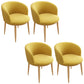Contemporary Home Leather Arm Chair Solid Back Matte Finish Dining Chair Ginger 4 Piece Set Clearhalo ' kitchen&dining_furn' 'Dining Chairs' 'Dining Tables & Seating' 'dining_chair' 'furn' 'furn_dining_chair' 'Furniture' 'furniture_dining_chair' 'Kitchen & Dining Furniture' 'kitchen' 4458073
