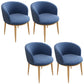Contemporary Home Leather Arm Chair Solid Back Matte Finish Dining Chair Dark Blue 4 Piece Set Clearhalo ' kitchen&dining_furn' 'Dining Chairs' 'Dining Tables & Seating' 'dining_chair' 'furn' 'furn_dining_chair' 'Furniture' 'furniture_dining_chair' 'Kitchen & Dining Furniture' 'kitchen' 4458076
