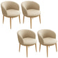 Contemporary Home Leather Arm Chair Solid Back Matte Finish Dining Chair Off-White 4 Piece Set Clearhalo ' kitchen&dining_furn' 'Dining Chairs' 'Dining Tables & Seating' 'dining_chair' 'furn' 'furn_dining_chair' 'Furniture' 'furniture_dining_chair' 'Kitchen & Dining Furniture' 'kitchen' 4458097