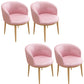 Contemporary Home Leather Arm Chair Solid Back Matte Finish Dining Chair Pink 4 Piece Set Clearhalo ' kitchen&dining_furn' 'Dining Chairs' 'Dining Tables & Seating' 'dining_chair' 'furn' 'furn_dining_chair' 'Furniture' 'furniture_dining_chair' 'Kitchen & Dining Furniture' 'kitchen' 4458100