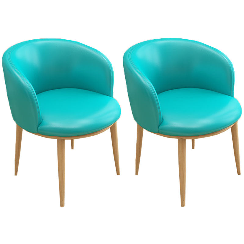 Contemporary Home Leather Arm Chair Solid Back Matte Finish Dining Chair Lake Blue 2 Piece Set Clearhalo ' kitchen&dining_furn' 'Dining Chairs' 'Dining Tables & Seating' 'dining_chair' 'furn' 'furn_dining_chair' 'Furniture' 'furniture_dining_chair' 'Kitchen & Dining Furniture' 'kitchen' 4458102