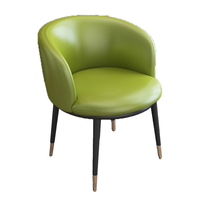 Contemporary Home Leather Arm Chair Solid Back Matte Finish Dining Chair Green 1 Piece Clearhalo ' kitchen&dining_furn' 'Dining Chairs' 'Dining Tables & Seating' 'dining_chair' 'furn' 'furn_dining_chair' 'Furniture' 'furniture_dining_chair' 'Kitchen & Dining Furniture' 'kitchen' 4458104