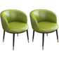 Contemporary Home Leather Arm Chair Solid Back Matte Finish Dining Chair Green 2 Piece Set Clearhalo ' kitchen&dining_furn' 'Dining Chairs' 'Dining Tables & Seating' 'dining_chair' 'furn' 'furn_dining_chair' 'Furniture' 'furniture_dining_chair' 'Kitchen & Dining Furniture' 'kitchen' 4458105