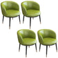 Contemporary Home Leather Arm Chair Solid Back Matte Finish Dining Chair Green 4 Piece Set Clearhalo ' kitchen&dining_furn' 'Dining Chairs' 'Dining Tables & Seating' 'dining_chair' 'furn' 'furn_dining_chair' 'Furniture' 'furniture_dining_chair' 'Kitchen & Dining Furniture' 'kitchen' 4458106