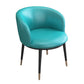 Contemporary Home Leather Arm Chair Solid Back Matte Finish Dining Chair Peacock Blue 1 Piece Clearhalo ' kitchen&dining_furn' 'Dining Chairs' 'Dining Tables & Seating' 'dining_chair' 'furn' 'furn_dining_chair' 'Furniture' 'furniture_dining_chair' 'Kitchen & Dining Furniture' 'kitchen' 4458107