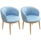 Contemporary Home Leather Arm Chair Solid Back Matte Finish Dining Chair Light Blue 2 Piece Set Clearhalo ' kitchen&dining_furn' 'Dining Chairs' 'Dining Tables & Seating' 'dining_chair' 'furn' 'furn_dining_chair' 'Furniture' 'furniture_dining_chair' 'Kitchen & Dining Furniture' 'kitchen' 4458111