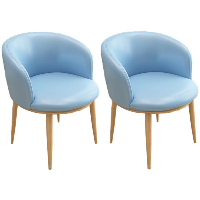 Contemporary Home Leather Arm Chair Solid Back Matte Finish Dining Chair Light Blue 2 Piece Set Clearhalo ' kitchen&dining_furn' 'Dining Chairs' 'Dining Tables & Seating' 'dining_chair' 'furn' 'furn_dining_chair' 'Furniture' 'furniture_dining_chair' 'Kitchen & Dining Furniture' 'kitchen' 4458111