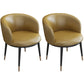 Contemporary Home Leather Arm Chair Solid Back Matte Finish Dining Chair Khaki 2 Piece Set Clearhalo ' kitchen&dining_furn' 'Dining Chairs' 'Dining Tables & Seating' 'dining_chair' 'furn' 'furn_dining_chair' 'Furniture' 'furniture_dining_chair' 'Kitchen & Dining Furniture' 'kitchen' 4458114