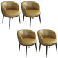 Contemporary Home Leather Arm Chair Solid Back Matte Finish Dining Chair Khaki 4 Piece Set Clearhalo ' kitchen&dining_furn' 'Dining Chairs' 'Dining Tables & Seating' 'dining_chair' 'furn' 'furn_dining_chair' 'Furniture' 'furniture_dining_chair' 'Kitchen & Dining Furniture' 'kitchen' 4458115