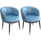 Contemporary Home Leather Arm Chair Solid Back Matte Finish Dining Chair Sky Blue 2 Piece Set Clearhalo ' kitchen&dining_furn' 'Dining Chairs' 'Dining Tables & Seating' 'dining_chair' 'furn' 'furn_dining_chair' 'Furniture' 'furniture_dining_chair' 'Kitchen & Dining Furniture' 'kitchen' 4458117
