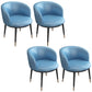 Contemporary Home Leather Arm Chair Solid Back Matte Finish Dining Chair Sky Blue 4 Piece Set Clearhalo ' kitchen&dining_furn' 'Dining Chairs' 'Dining Tables & Seating' 'dining_chair' 'furn' 'furn_dining_chair' 'Furniture' 'furniture_dining_chair' 'Kitchen & Dining Furniture' 'kitchen' 4458118