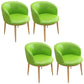 Contemporary Home Leather Arm Chair Solid Back Matte Finish Dining Chair Fluorescent Green 4 Piece Set Clearhalo ' kitchen&dining_furn' 'Dining Chairs' 'Dining Tables & Seating' 'dining_chair' 'furn' 'furn_dining_chair' 'Furniture' 'furniture_dining_chair' 'Kitchen & Dining Furniture' 'kitchen' 4458121