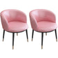 Contemporary Home Leather Arm Chair Solid Back Matte Finish Dining Chair Rose Bloom 2 Piece Set Clearhalo ' kitchen&dining_furn' 'Dining Chairs' 'Dining Tables & Seating' 'dining_chair' 'furn' 'furn_dining_chair' 'Furniture' 'furniture_dining_chair' 'Kitchen & Dining Furniture' 'kitchen' 4458123