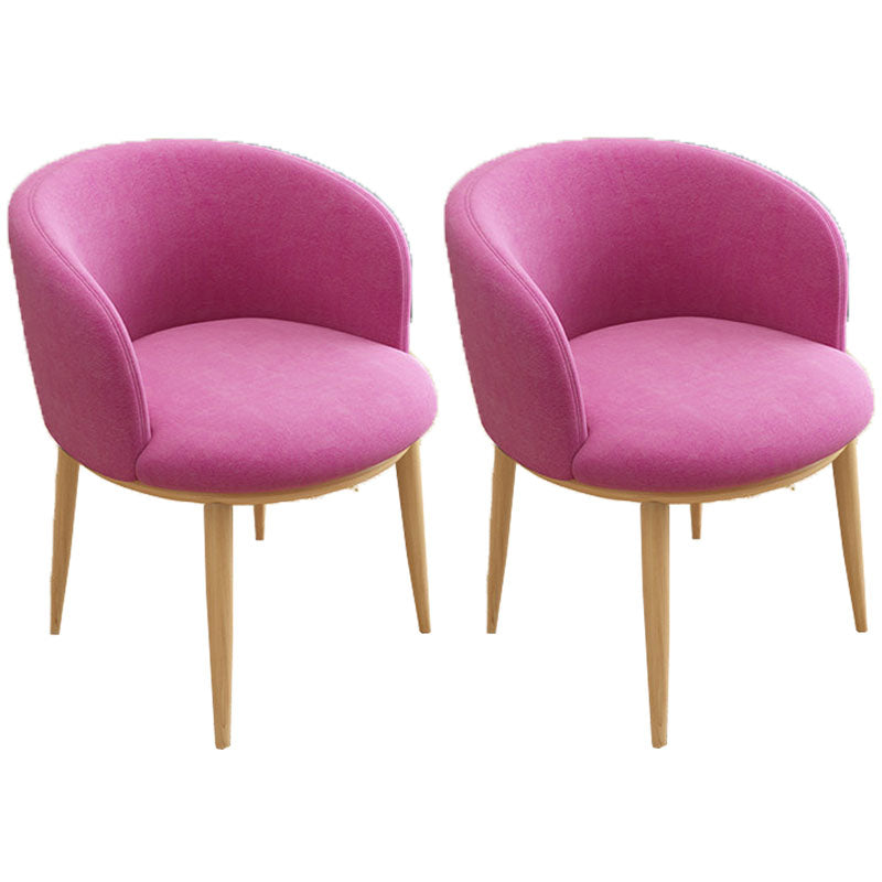 Contemporary Home Leather Arm Chair Solid Back Matte Finish Dining Chair Rose Red 2 Piece Set Clearhalo ' kitchen&dining_furn' 'Dining Chairs' 'Dining Tables & Seating' 'dining_chair' 'furn' 'furn_dining_chair' 'Furniture' 'furniture_dining_chair' 'Kitchen & Dining Furniture' 'kitchen' 4458126