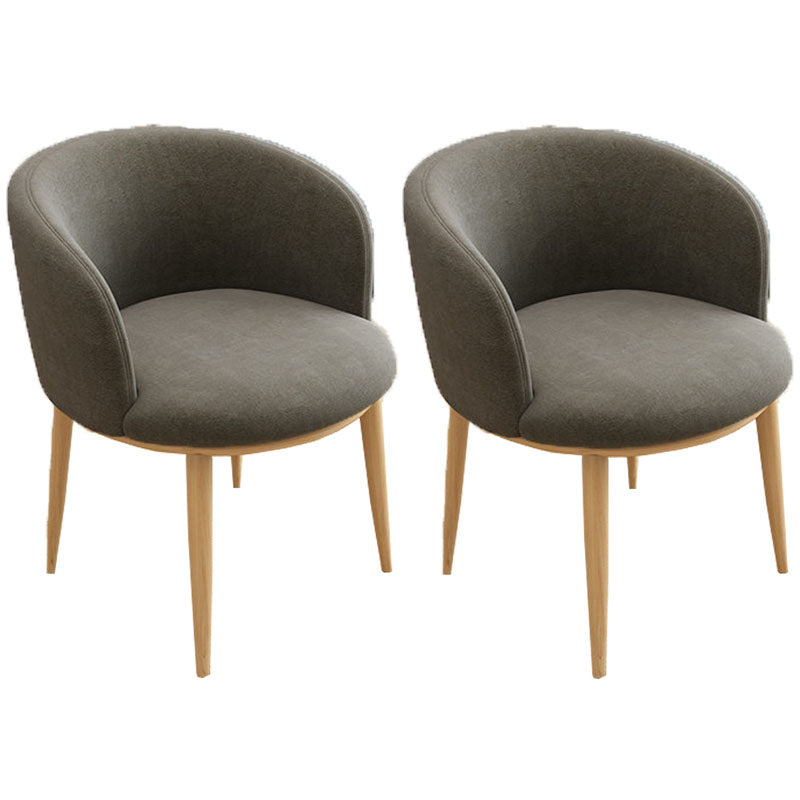 Contemporary Home Leather Arm Chair Solid Back Matte Finish Dining Chair Dark Camel 2 Piece Set Clearhalo ' kitchen&dining_furn' 'Dining Chairs' 'Dining Tables & Seating' 'dining_chair' 'furn' 'furn_dining_chair' 'Furniture' 'furniture_dining_chair' 'Kitchen & Dining Furniture' 'kitchen' 4458129