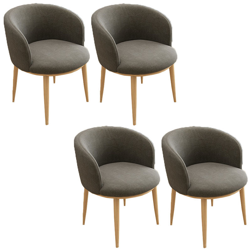 Contemporary Home Leather Arm Chair Solid Back Matte Finish Dining Chair Dark Camel 4 Piece Set Clearhalo ' kitchen&dining_furn' 'Dining Chairs' 'Dining Tables & Seating' 'dining_chair' 'furn' 'furn_dining_chair' 'Furniture' 'furniture_dining_chair' 'Kitchen & Dining Furniture' 'kitchen' 4458130