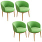 Contemporary Home Leather Arm Chair Solid Back Matte Finish Dining Chair Pea Green 4 Piece Set Clearhalo ' kitchen&dining_furn' 'Dining Chairs' 'Dining Tables & Seating' 'dining_chair' 'furn' 'furn_dining_chair' 'Furniture' 'furniture_dining_chair' 'Kitchen & Dining Furniture' 'kitchen' 4458133