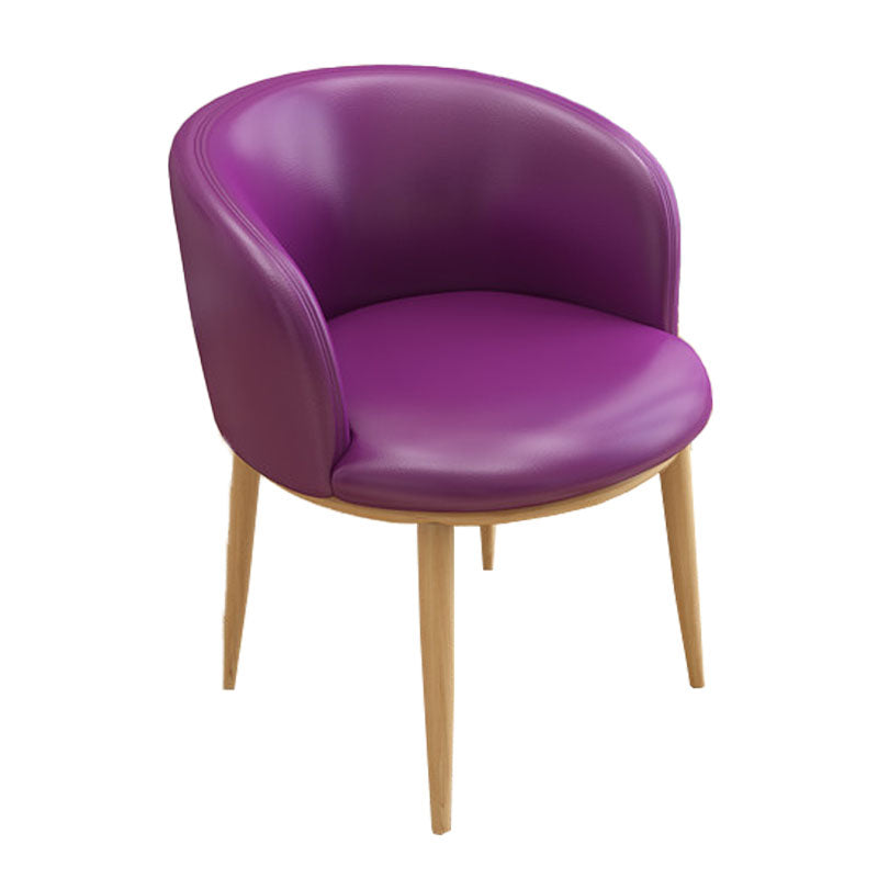 Contemporary Home Leather Arm Chair Solid Back Matte Finish Dining Chair Purple 1 Piece Clearhalo ' kitchen&dining_furn' 'Dining Chairs' 'Dining Tables & Seating' 'dining_chair' 'furn' 'furn_dining_chair' 'Furniture' 'furniture_dining_chair' 'Kitchen & Dining Furniture' 'kitchen' 4458134