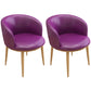 Contemporary Home Leather Arm Chair Solid Back Matte Finish Dining Chair Purple 2 Piece Set Clearhalo ' kitchen&dining_furn' 'Dining Chairs' 'Dining Tables & Seating' 'dining_chair' 'furn' 'furn_dining_chair' 'Furniture' 'furniture_dining_chair' 'Kitchen & Dining Furniture' 'kitchen' 4458135