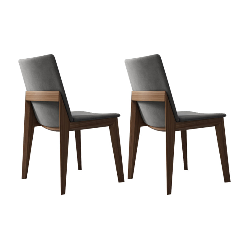 Contemporary Style Dining Chairs Kitchen Dining Wooden Armless Side Chair Dark Gray 2 Piece Set Clearhalo ' kitchen&dining_furn' 'Dining Chairs' 'Dining Tables & Seating' 'dining_chair' 'furn' 'furn_dining_chair' 'Furniture' 'furniture_dining_chair' 'Kitchen & Dining Furniture' 'kitchen' 4458140