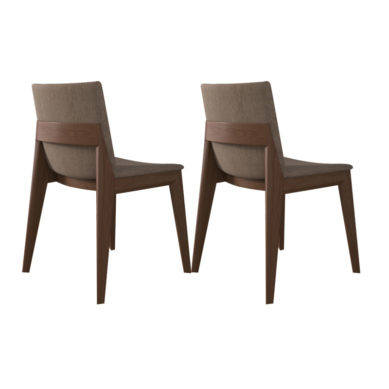 Contemporary Style Dining Chairs Kitchen Dining Wooden Armless Side Chair Khaki 2 Piece Set Clearhalo ' kitchen&dining_furn' 'Dining Chairs' 'Dining Tables & Seating' 'dining_chair' 'furn' 'furn_dining_chair' 'Furniture' 'furniture_dining_chair' 'Kitchen & Dining Furniture' 'kitchen' 4458147