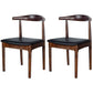 Scandinavian Rubberwood Open Back Side Chair Walnut Upholstered Dining Chair Black 2 Piece Set Brown Clearhalo ' kitchen&dining_furn' 'Dining Chairs' 'Dining Tables & Seating' 'dining_chair' 'furn' 'furn_dining_chair' 'Furniture' 'furniture_dining_chair' 'Kitchen & Dining Furniture' 'kitchen' 4458161