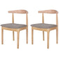 Scandinavian Rubberwood Open Back Side Chair Walnut Upholstered Dining Chair Coffee 2 Piece Set Natural Wood Clearhalo ' kitchen&dining_furn' 'Dining Chairs' 'Dining Tables & Seating' 'dining_chair' 'furn' 'furn_dining_chair' 'Furniture' 'furniture_dining_chair' 'Kitchen & Dining Furniture' 'kitchen' 4458162