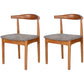 Scandinavian Rubberwood Open Back Side Chair Walnut Upholstered Dining Chair Coffee 2 Piece Set Walnut Clearhalo ' kitchen&dining_furn' 'Dining Chairs' 'Dining Tables & Seating' 'dining_chair' 'furn' 'furn_dining_chair' 'Furniture' 'furniture_dining_chair' 'Kitchen & Dining Furniture' 'kitchen' 4458170