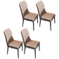 Contemporary Style Wooden Dining Chairs Kitchen Dining Armless Side Chairs Khaki 4 Piece Set Clearhalo ' kitchen&dining_furn' 'Dining Chairs' 'Dining Tables & Seating' 'dining_chair' 'furn' 'furn_dining_chair' 'Furniture' 'furniture_dining_chair' 'Kitchen & Dining Furniture' 'kitchen' 4458178
