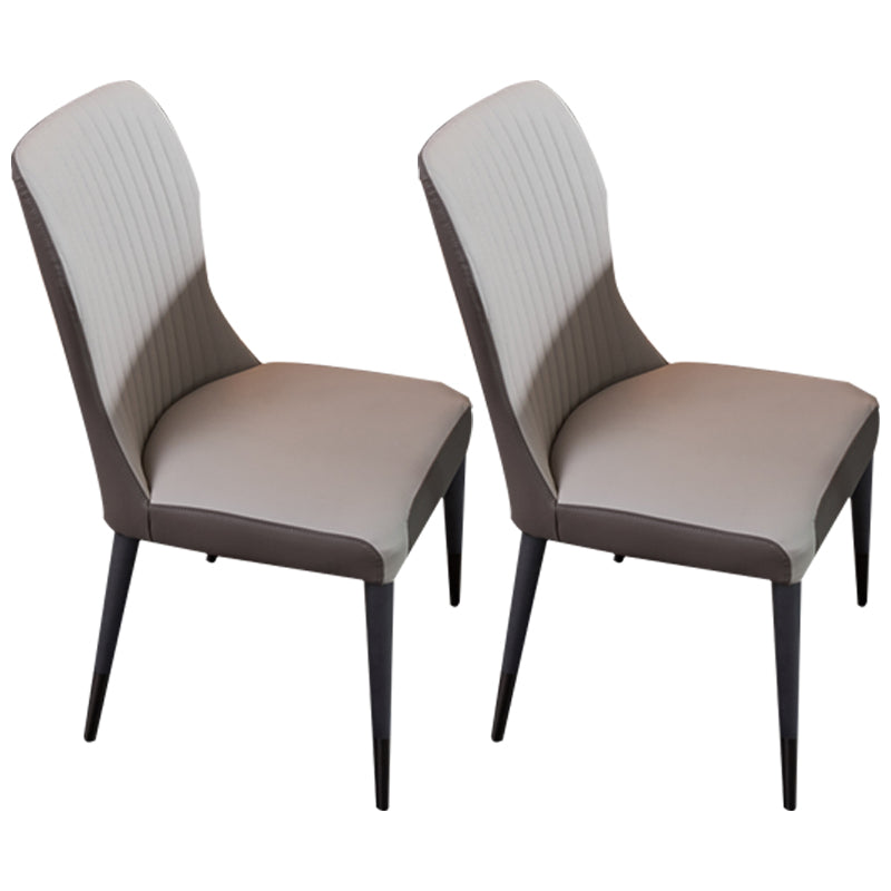 Contemporary Style Wooden Dining Chairs Kitchen Dining Armless Side Chairs Off-White 2 Piece Set Clearhalo ' kitchen&dining_furn' 'Dining Chairs' 'Dining Tables & Seating' 'dining_chair' 'furn' 'furn_dining_chair' 'Furniture' 'furniture_dining_chair' 'Kitchen & Dining Furniture' 'kitchen' 4458192