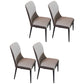 Contemporary Style Wooden Dining Chairs Kitchen Dining Armless Side Chairs Off-White 4 Piece Set Clearhalo ' kitchen&dining_furn' 'Dining Chairs' 'Dining Tables & Seating' 'dining_chair' 'furn' 'furn_dining_chair' 'Furniture' 'furniture_dining_chair' 'Kitchen & Dining Furniture' 'kitchen' 4458193