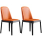 Industrial Leather Restaurant Side Chair Parsons Dining Chair Orange 2 Piece Set Black Clearhalo ' kitchen&dining_furn' 'Dining Chairs' 'Dining Tables & Seating' 'dining_chair' 'furn' 'furn_dining_chair' 'Furniture' 'furniture_dining_chair' 'Kitchen & Dining Furniture' 'kitchen' 4458202