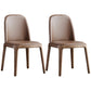 Industrial Leather Restaurant Side Chair Parsons Dining Chair Coffee 2 Piece Set Walnut Clearhalo ' kitchen&dining_furn' 'Dining Chairs' 'Dining Tables & Seating' 'dining_chair' 'furn' 'furn_dining_chair' 'Furniture' 'furniture_dining_chair' 'Kitchen & Dining Furniture' 'kitchen' 4458209