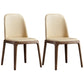 Industrial Leather Restaurant Side Chair Parsons Dining Chair Beige 2 Piece Set Walnut Clearhalo ' kitchen&dining_furn' 'Dining Chairs' 'Dining Tables & Seating' 'dining_chair' 'furn' 'furn_dining_chair' 'Furniture' 'furniture_dining_chair' 'Kitchen & Dining Furniture' 'kitchen' 4458211