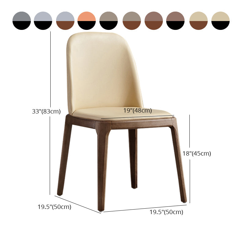 Industrial Leather Restaurant Side Chair Parsons Dining Chair Clearhalo ' kitchen&dining_furn' 'Dining Chairs' 'Dining Tables & Seating' 'dining_chair' 'furn' 'furn_dining_chair' 'Furniture' 'furniture_dining_chair' 'Kitchen & Dining Furniture' 'kitchen' 4458212